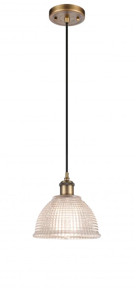 Arietta - 1 Light - 8 inch - Brushed Brass - Cord hung - Mini Pendant