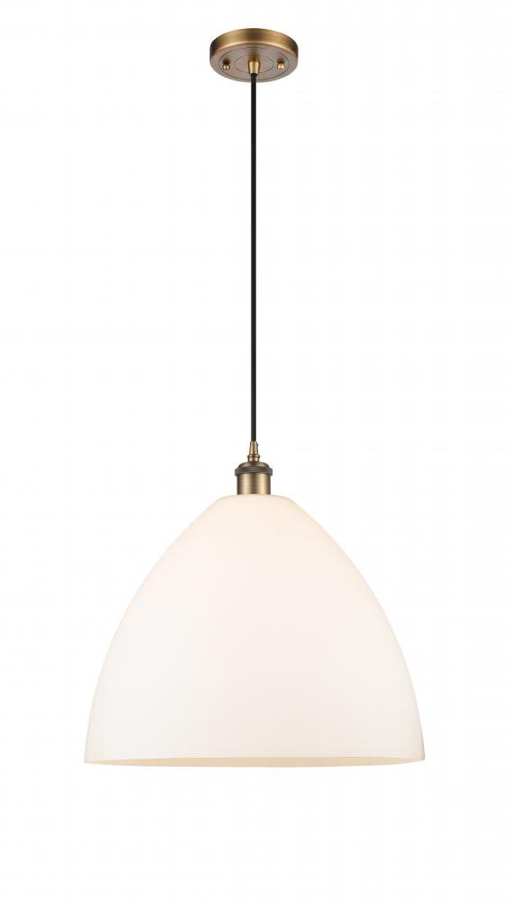 Bristol - 1 Light - 16 inch - Brushed Brass - Cord hung - Pendant