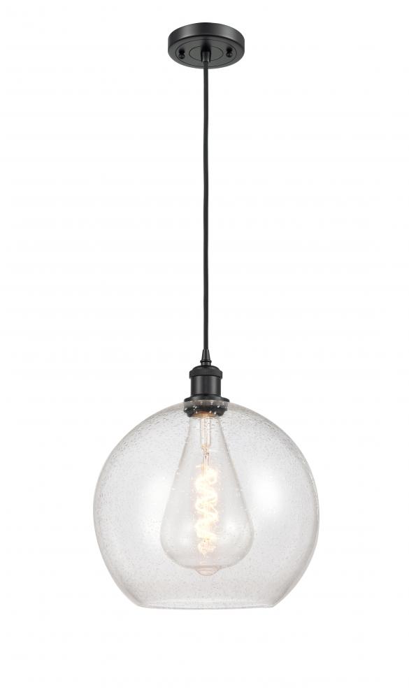 Athens - 1 Light - 12 inch - Matte Black - Cord hung - Mini Pendant