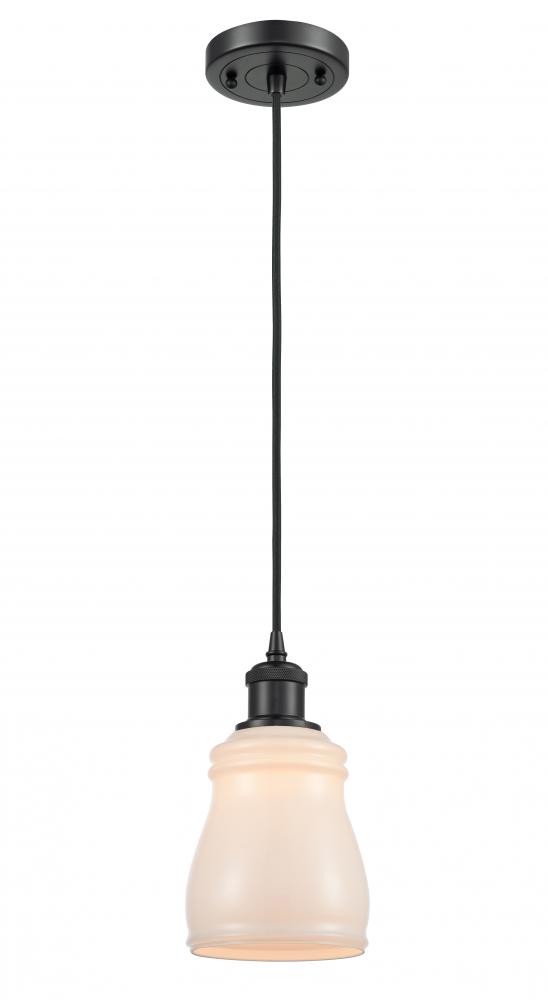 Ellery - 1 Light - 5 inch - Matte Black - Cord hung - Mini Pendant