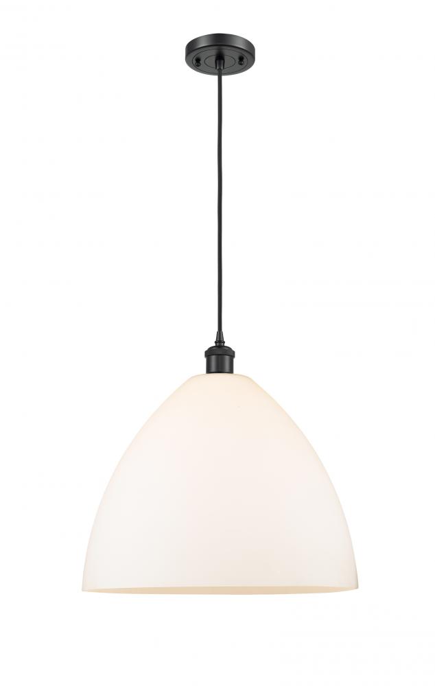 Bristol - 1 Light - 16 inch - Matte Black - Cord hung - Pendant