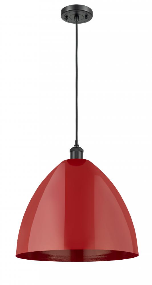 Plymouth - 1 Light - 16 inch - Matte Black - Cord hung - Mini Pendant