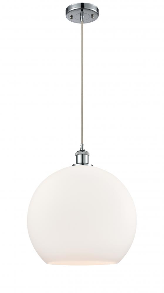 Athens - 1 Light - 14 inch - Polished Chrome - Cord hung - Pendant