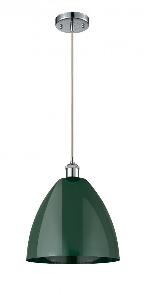 Plymouth - 1 Light - 12 inch - Polished Chrome - Cord hung - Mini Pendant