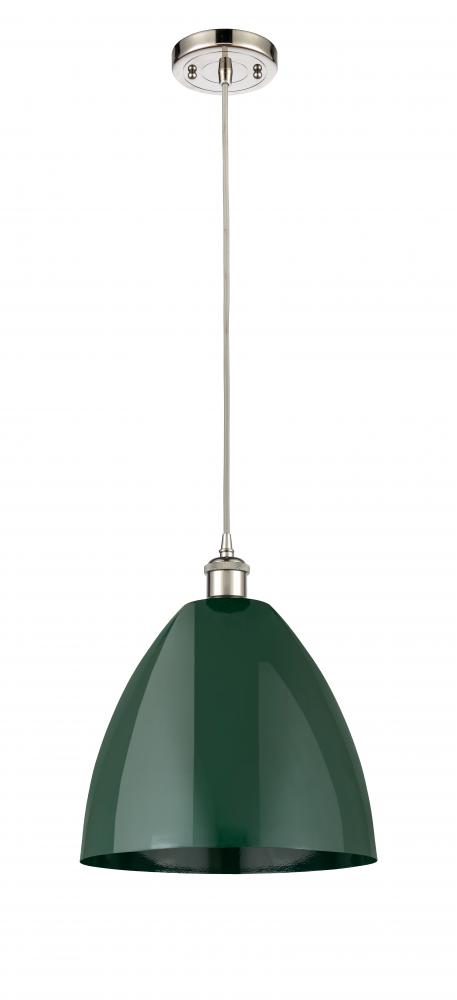 Plymouth - 1 Light - 12 inch - Polished Nickel - Cord hung - Mini Pendant