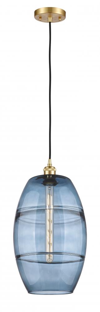 Vaz - 1 Light - 10 inch - Satin Gold - Cord hung - Mini Pendant