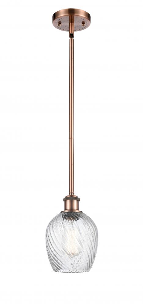 Salina - 1 Light - 6 inch - Antique Copper - Mini Pendant