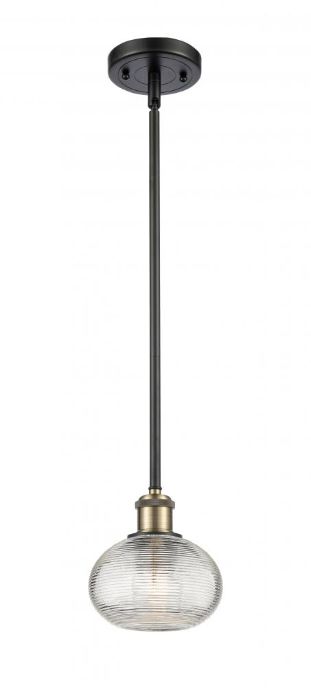 Ithaca - 1 Light - 6 inch - Black Antique Brass - Mini Pendant