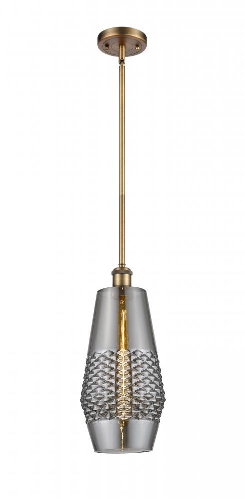 Windham - 1 Light - 7 inch - Brushed Brass - Mini Pendant