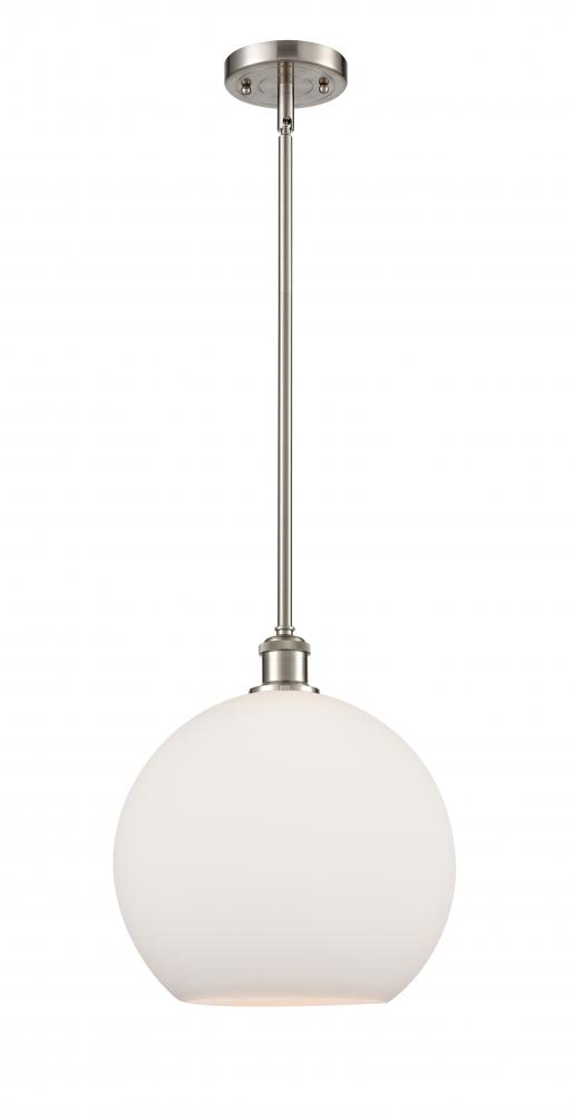 Athens - 1 Light - 12 inch - Brushed Satin Nickel - Mini Pendant