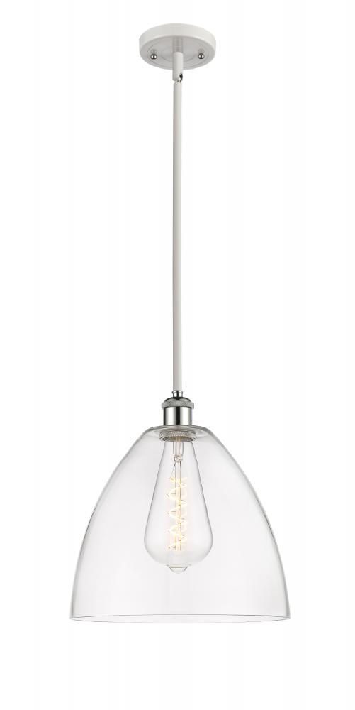 Bristol - 1 Light - 12 inch - White Polished Chrome - Mini Pendant