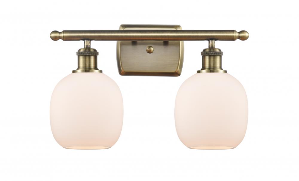 Belfast - 2 Light - 16 inch - Antique Brass - Bath Vanity Light