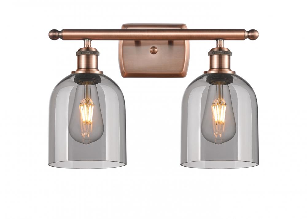 Bella - 2 Light - 16 inch - Antique Copper - Bath Vanity Light