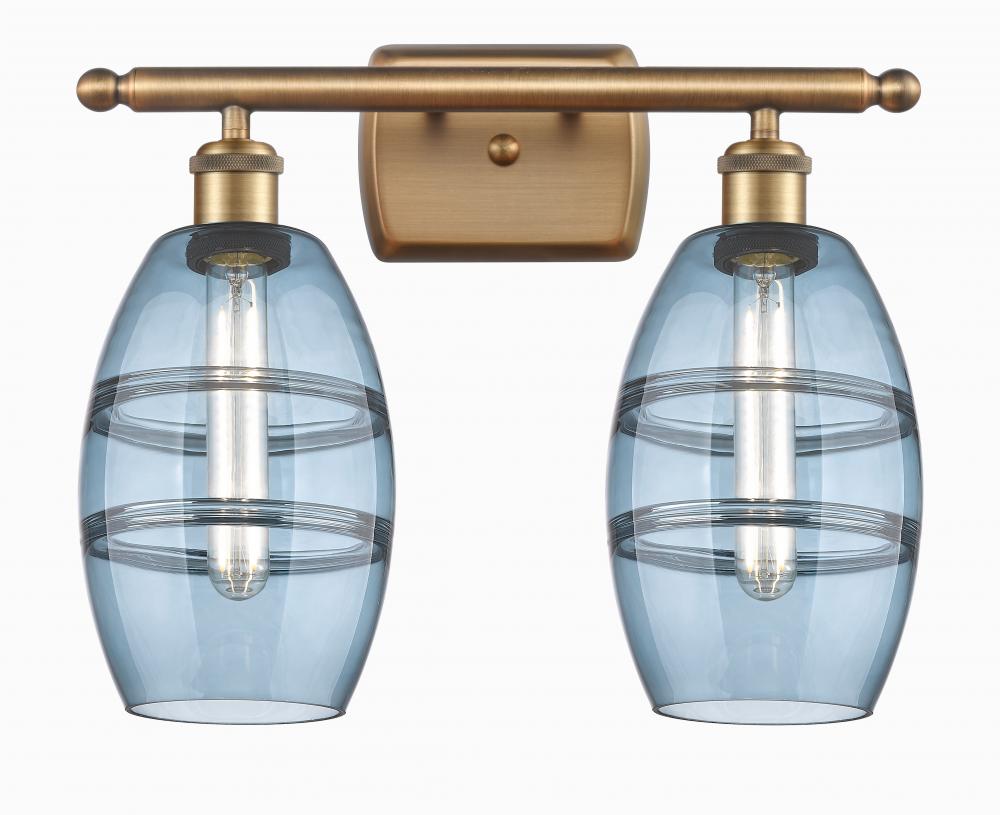 Vaz - 2 Light - 16 inch - Brushed Brass - Bath Vanity Light