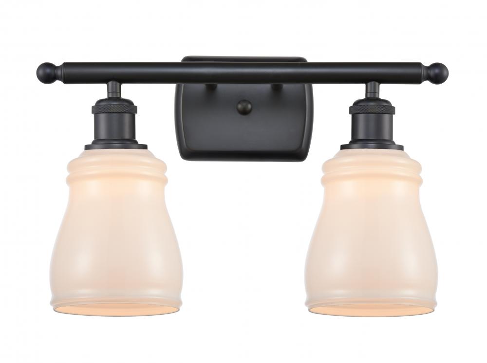 Ellery - 2 Light - 15 inch - Matte Black - Bath Vanity Light