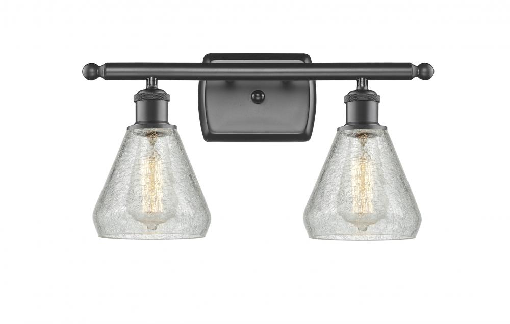 Conesus - 2 Light - 16 inch - Oil Rubbed Bronze - Bath Vanity Light