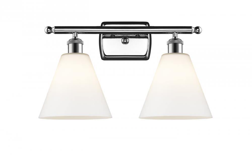 Berkshire - 2 Light - 18 inch - Polished Chrome - Bath Vanity Light