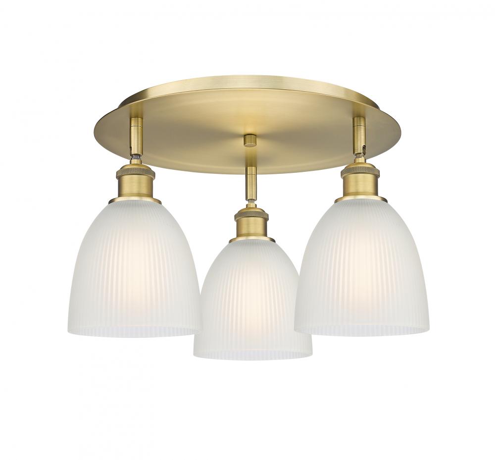 Castile - 3 Light - 18 inch - Brushed Brass - Flush Mount