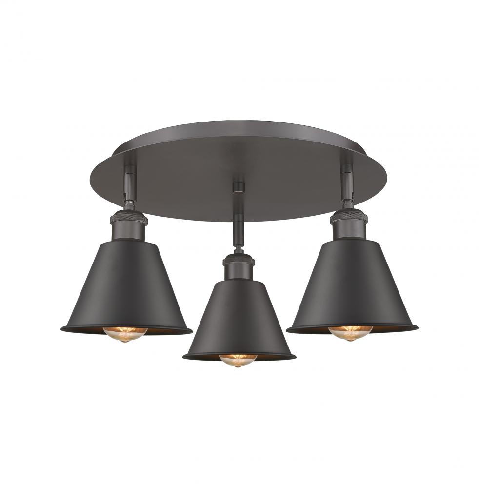 Ballston - 3 Light - 18 inch - Oil Rubbed Bronze - Flush Mount