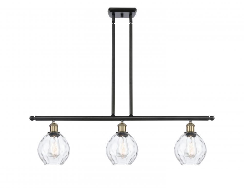 Waverly - 3 Light - 36 inch - Black Antique Brass - Cord hung - Island Light