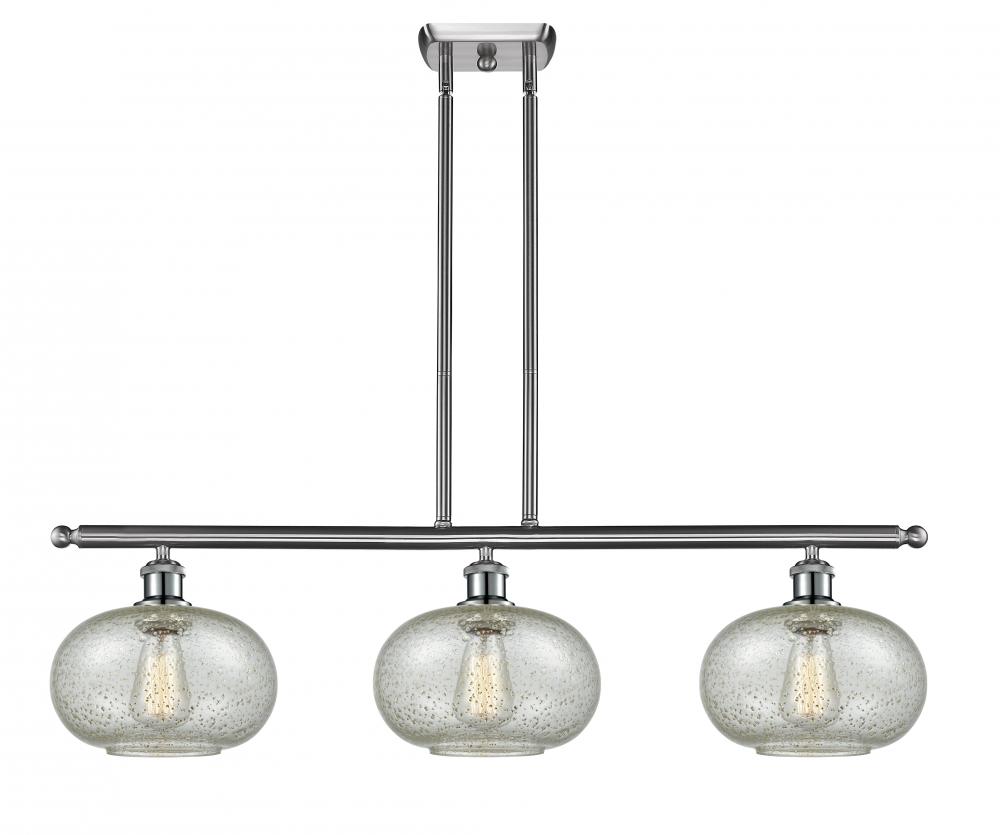 Gorham - 3 Light - 36 inch - Brushed Satin Nickel - Cord hung - Island Light