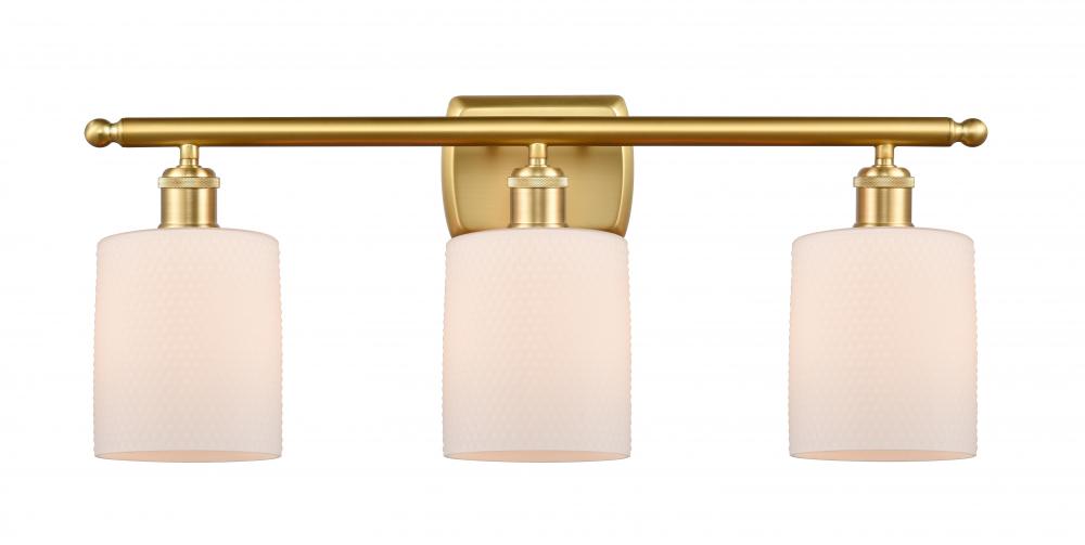 Cobbleskill - 3 Light - 25 inch - Satin Gold - Bath Vanity Light