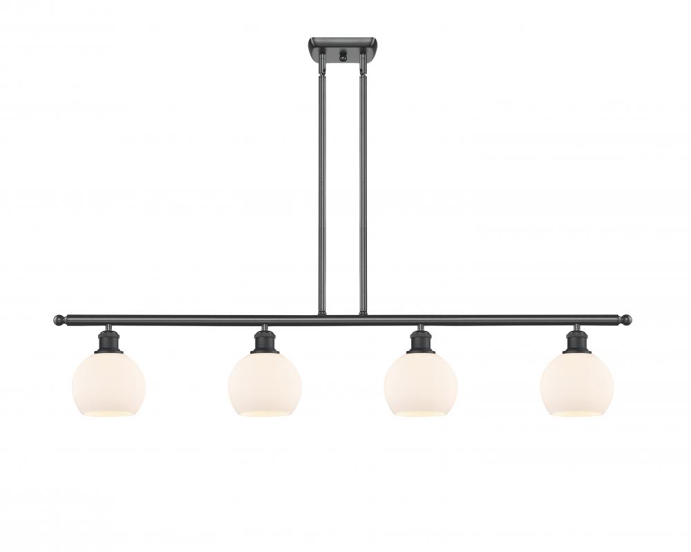 Athens - 4 Light - 48 inch - Matte Black - Cord hung - Island Light