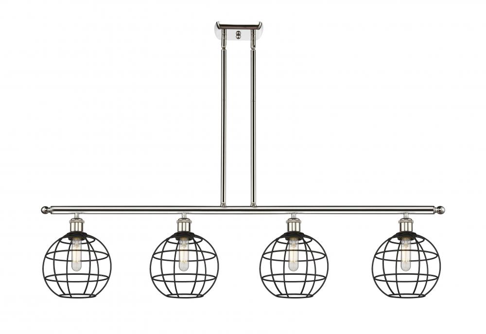 Lake Placid - 4 Light - 48 inch - Polished Nickel - Stem Hung - Island Light