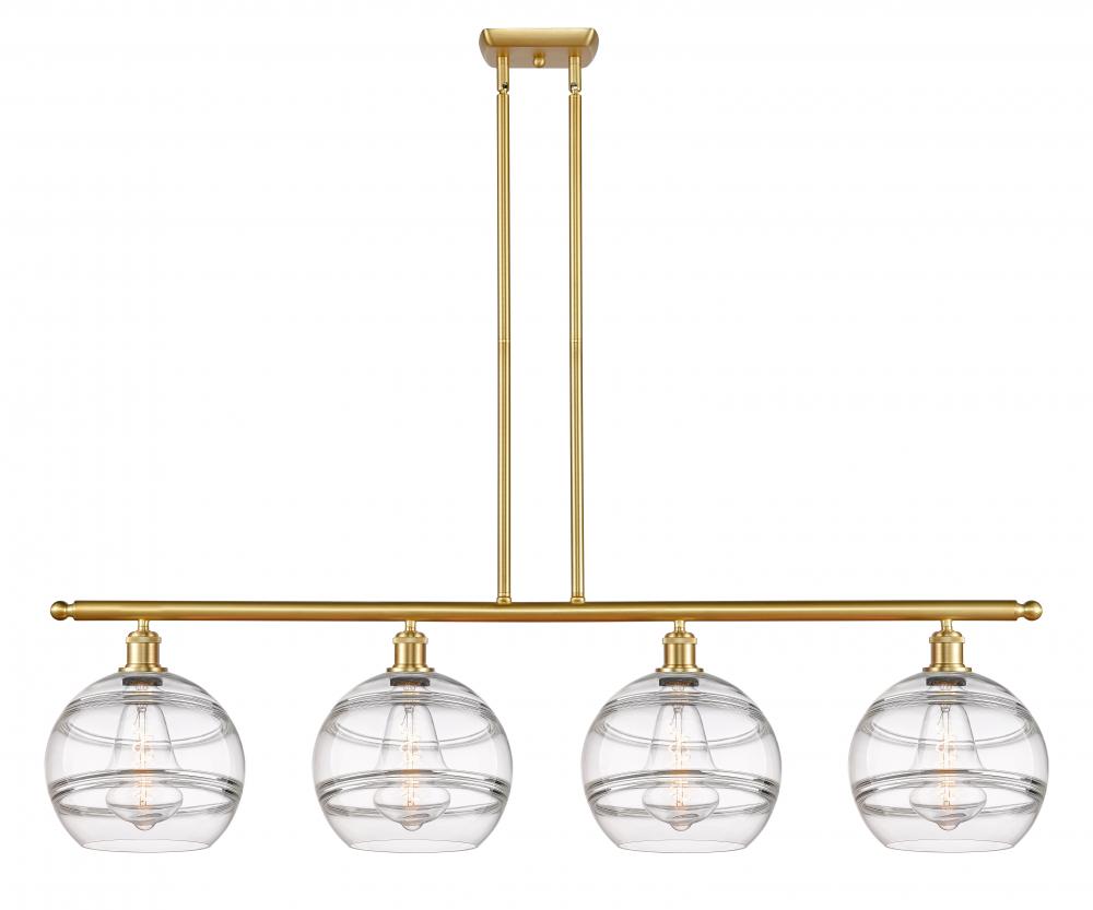 Rochester - 4 Light - 48 inch - Satin Gold - Cord hung - Island Light