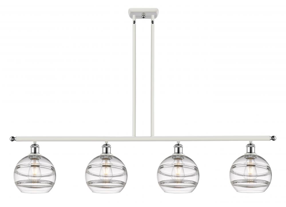 Rochester - 4 Light - 48 inch - White Polished Chrome - Cord hung - Island Light
