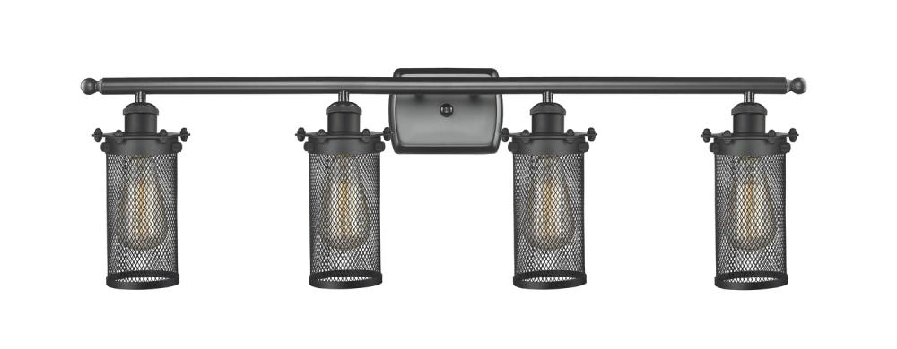 Bleecker - 4 Light - 34 inch - Brushed Satin Nickel - Bath Vanity Light