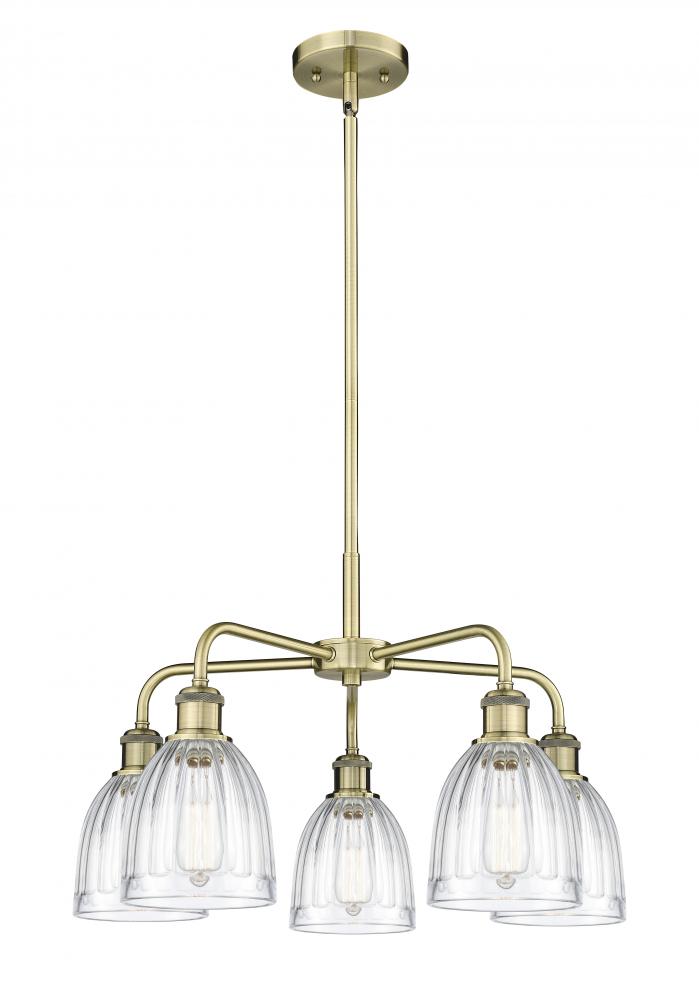 Brookfield - 5 Light - 24 inch - Antique Brass - Chandelier