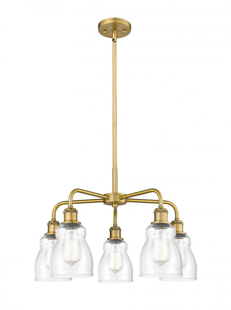 Ellery - 5 Light - 23 inch - Brushed Brass - Chandelier