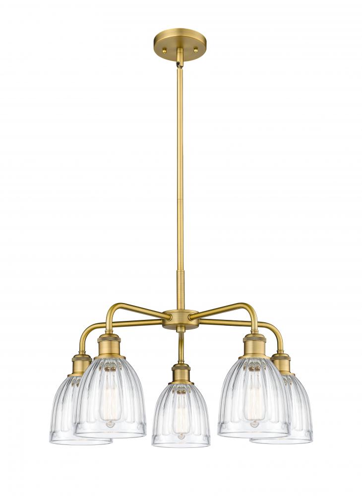 Brookfield - 5 Light - 24 inch - Brushed Brass - Chandelier