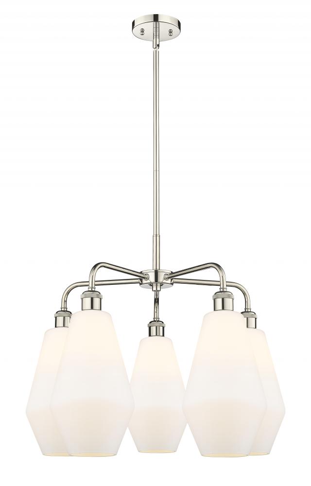 Cindyrella - 5 Light - 25 inch - Polished Nickel - Chandelier