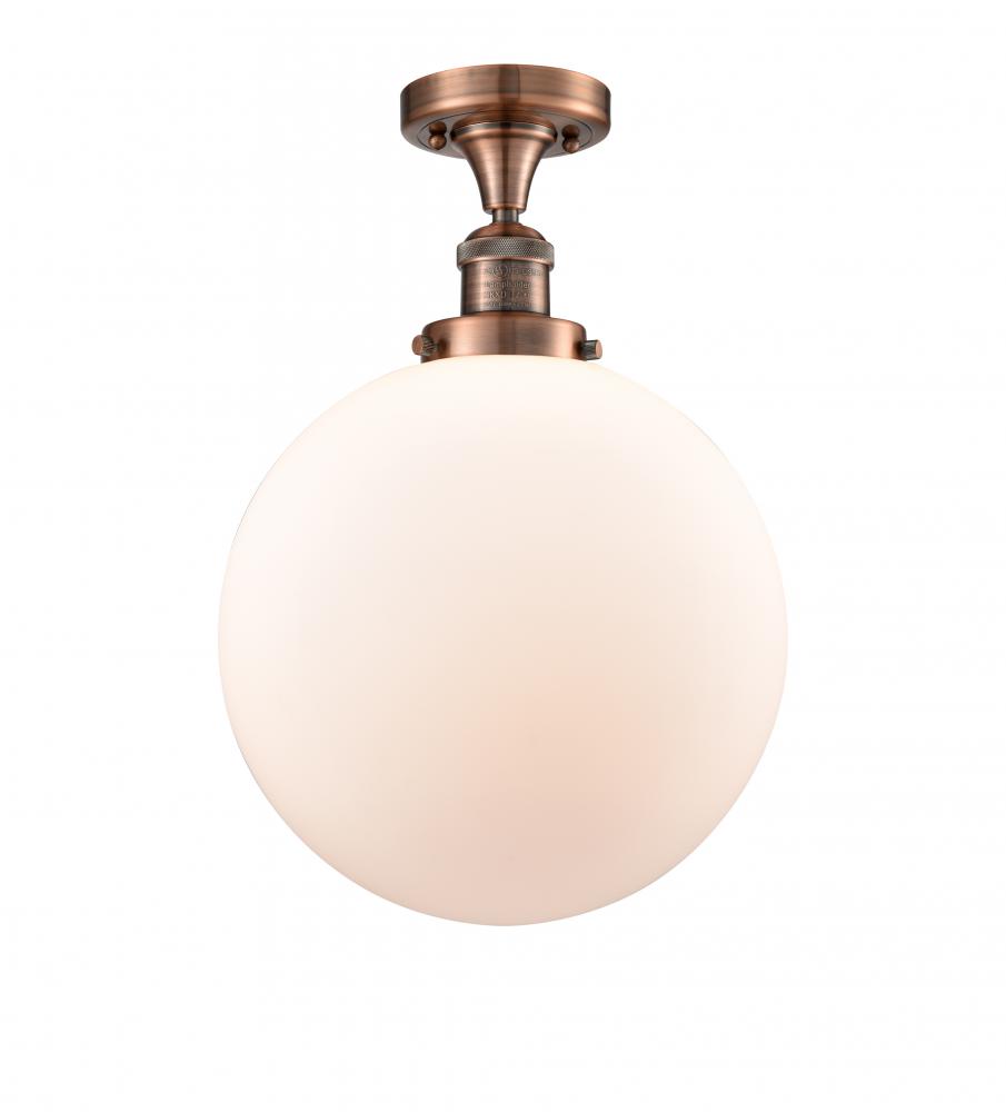 Beacon - 1 Light - 12 inch - Antique Copper - Semi-Flush Mount