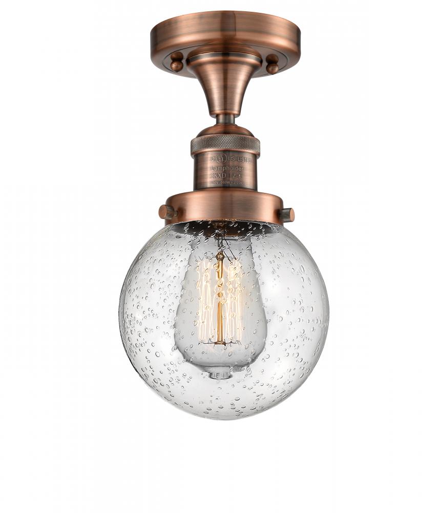 Beacon - 1 Light - 6 inch - Antique Copper - Semi-Flush Mount