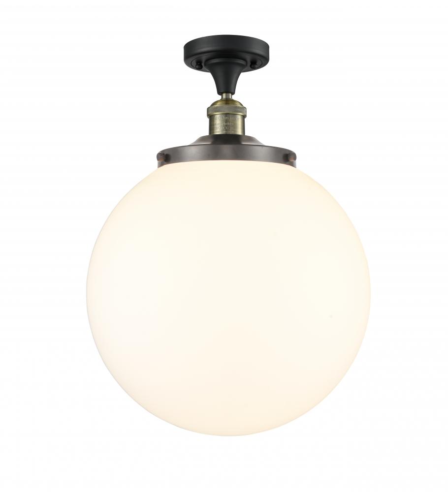 Beacon - 1 Light - 14 inch - Black Antique Brass - Semi-Flush Mount