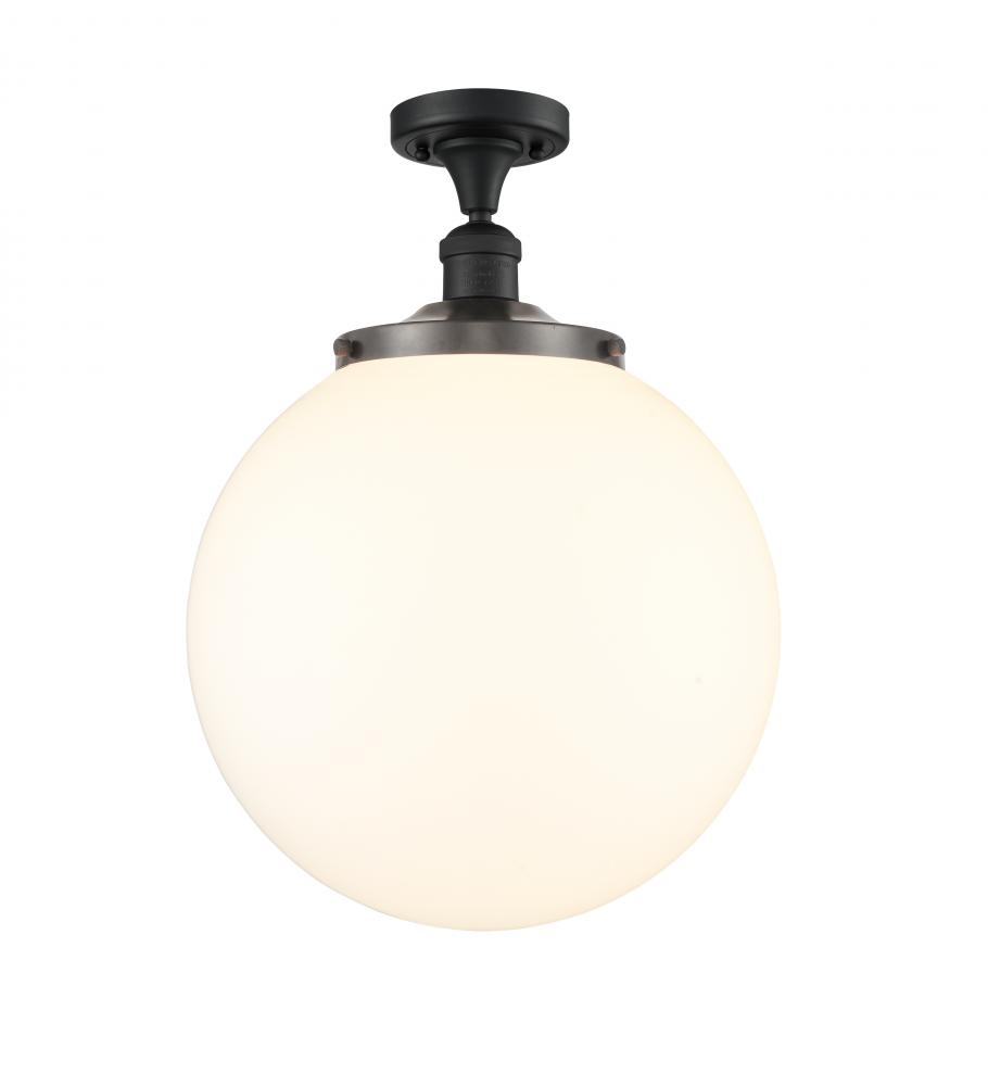 Beacon - 1 Light - 14 inch - Matte Black - Semi-Flush Mount