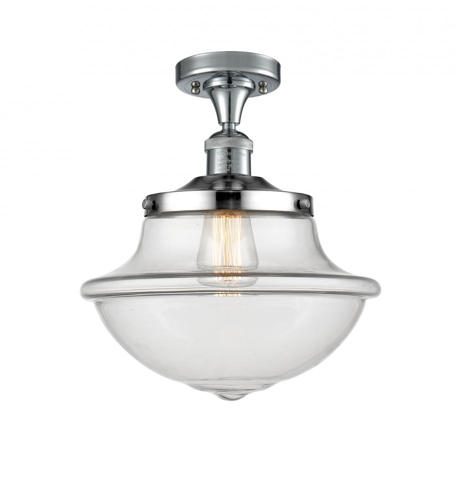 Oxford - 1 Light - 12 inch - Polished Chrome - Semi-Flush Mount