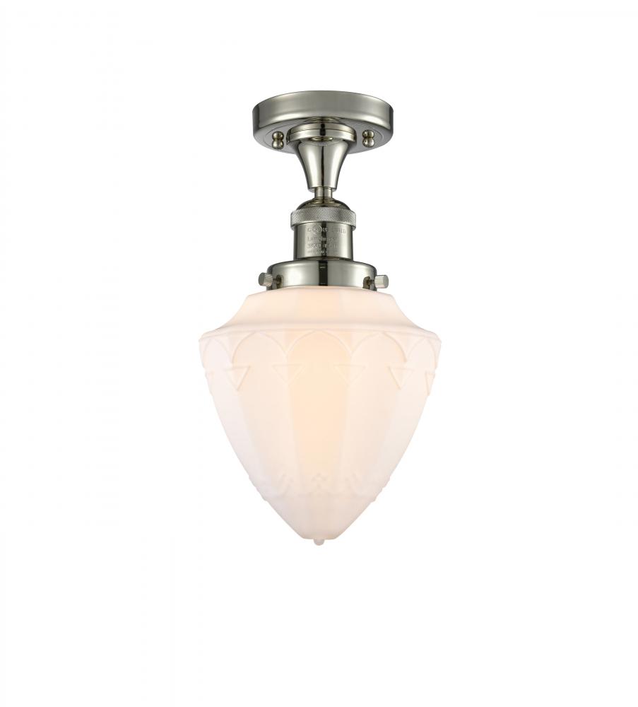 Bullet - 1 Light - 7 inch - Polished Nickel - Semi-Flush Mount