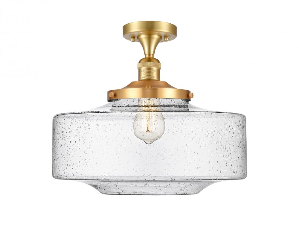 Bridgeton - 1 Light - 12 inch - Satin Gold - Semi-Flush Mount