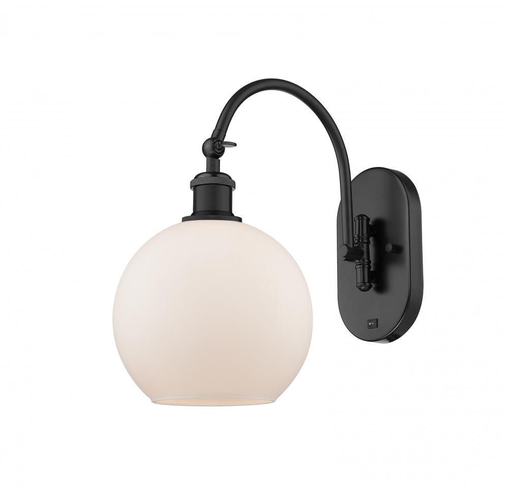 Athens - 1 Light - 8 inch - Matte Black - Sconce