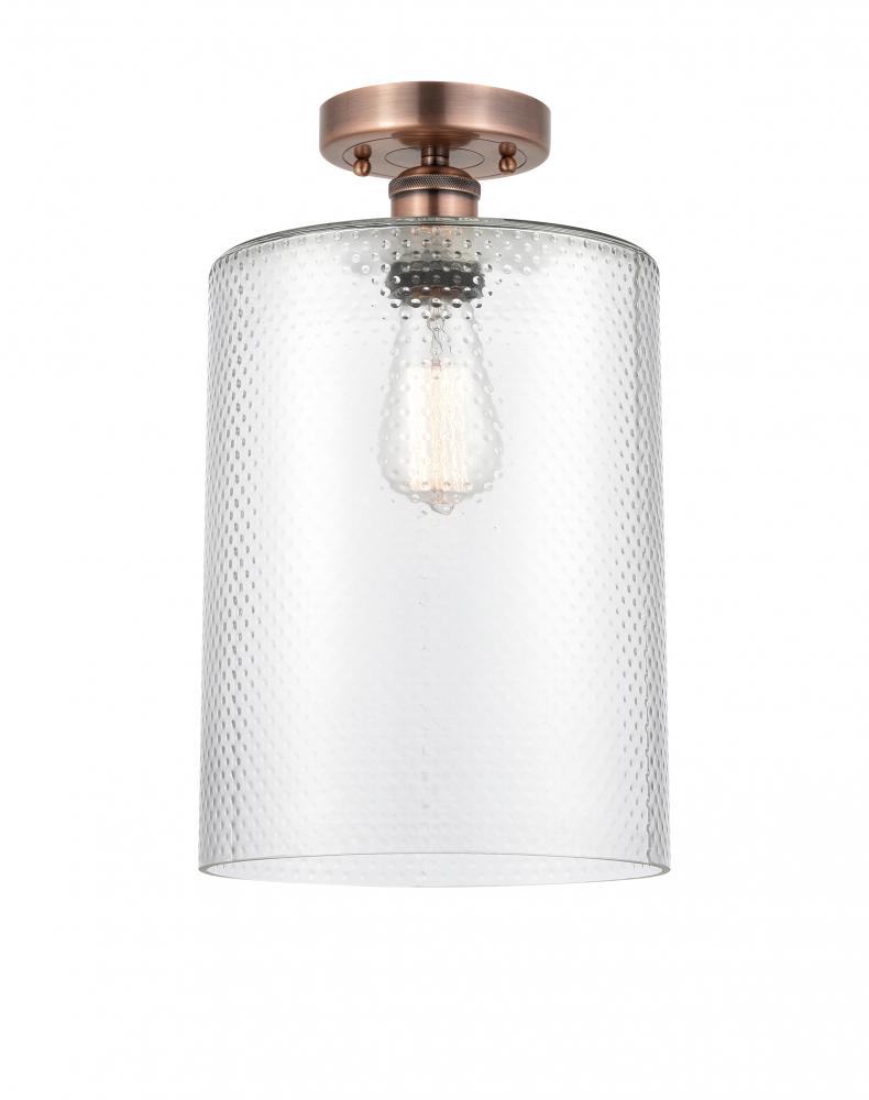 Cobbleskill - 1 Light - 9 inch - Antique Copper - Semi-Flush Mount