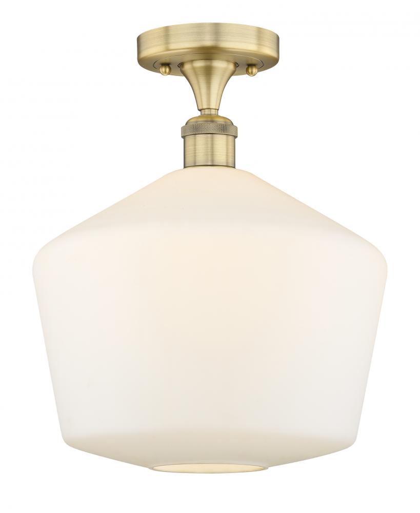 Cindyrella - 1 Light - 12 inch - Brushed Brass - Semi-Flush Mount