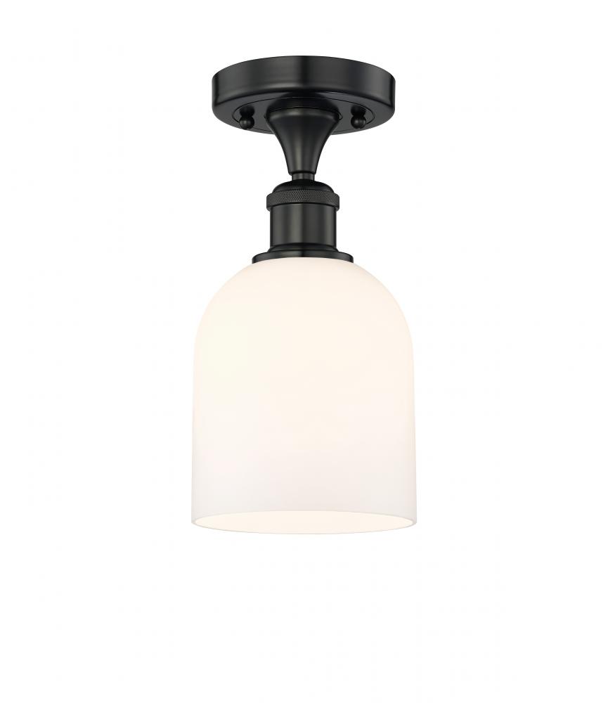 Bella - 1 Light - 6 inch - Matte Black - Semi-Flush Mount