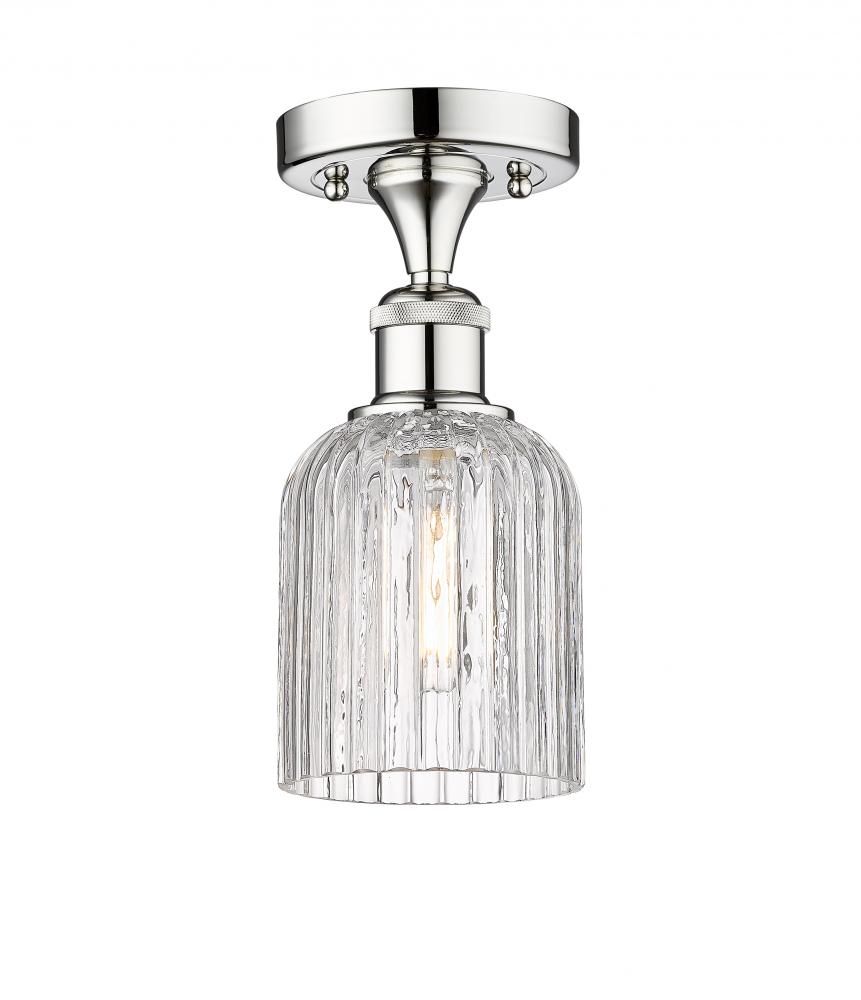 Bridal Veil - 1 Light - 5 inch - Polished Chrome - Semi-Flush Mount