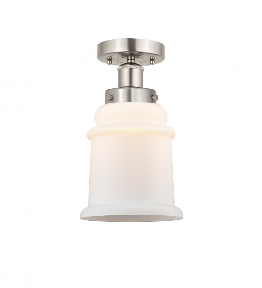 Canton - 1 Light - 6 inch - Brushed Satin Nickel - Semi-Flush Mount