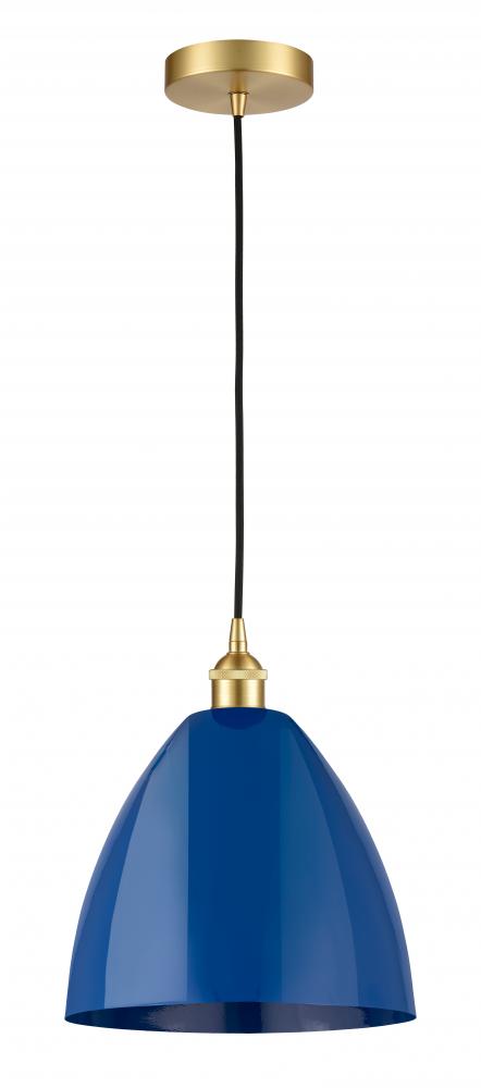 Plymouth - 1 Light - 12 inch - Satin Gold - Cord hung - Mini Pendant