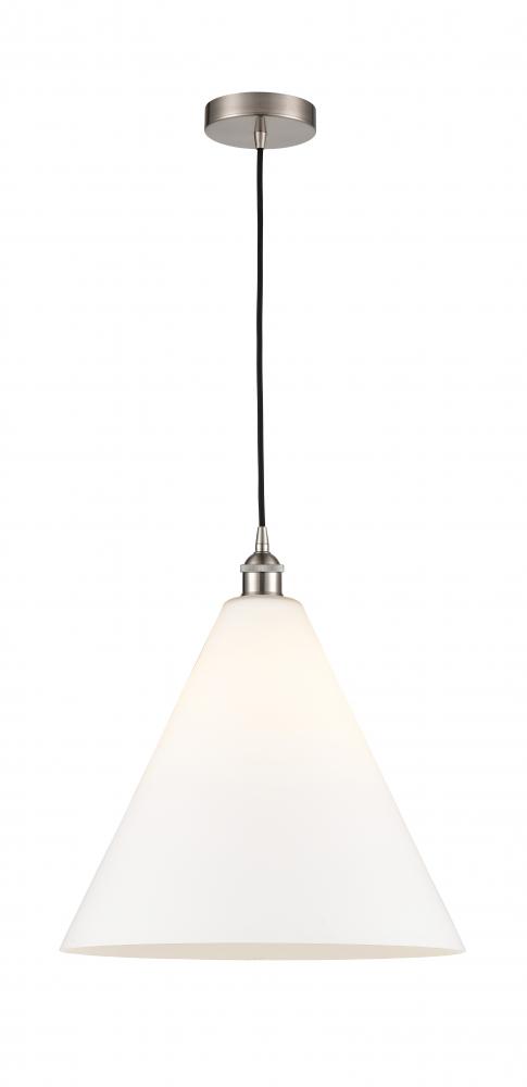 Berkshire - 1 Light - 16 inch - Brushed Satin Nickel - Cord hung - Pendant